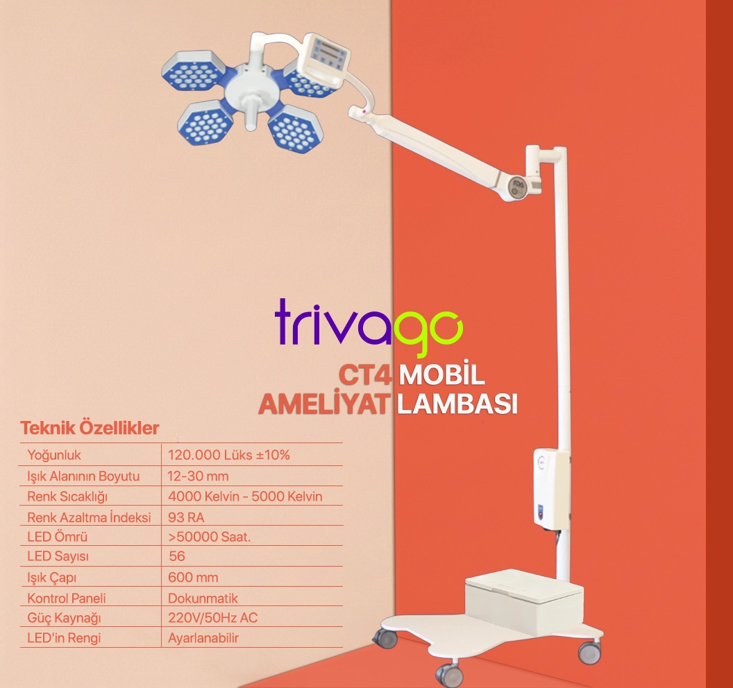                                 Mobil Bataryalı Ameliyat Lambası