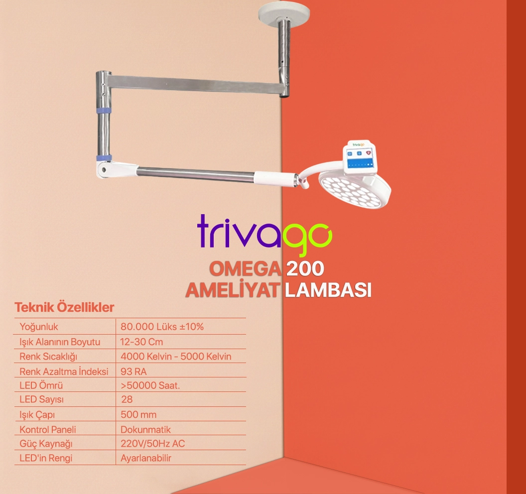                         Tavana Monte Led Ameliyat Lambası